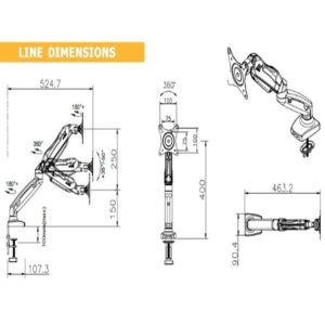 tv stand or gas strut desktop mount Singapore