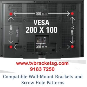 VESA 300x300 wall TV mounts & brackets